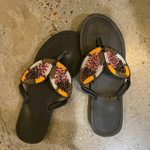 Shoes - NEW Beaded sandals size 9.5 /41